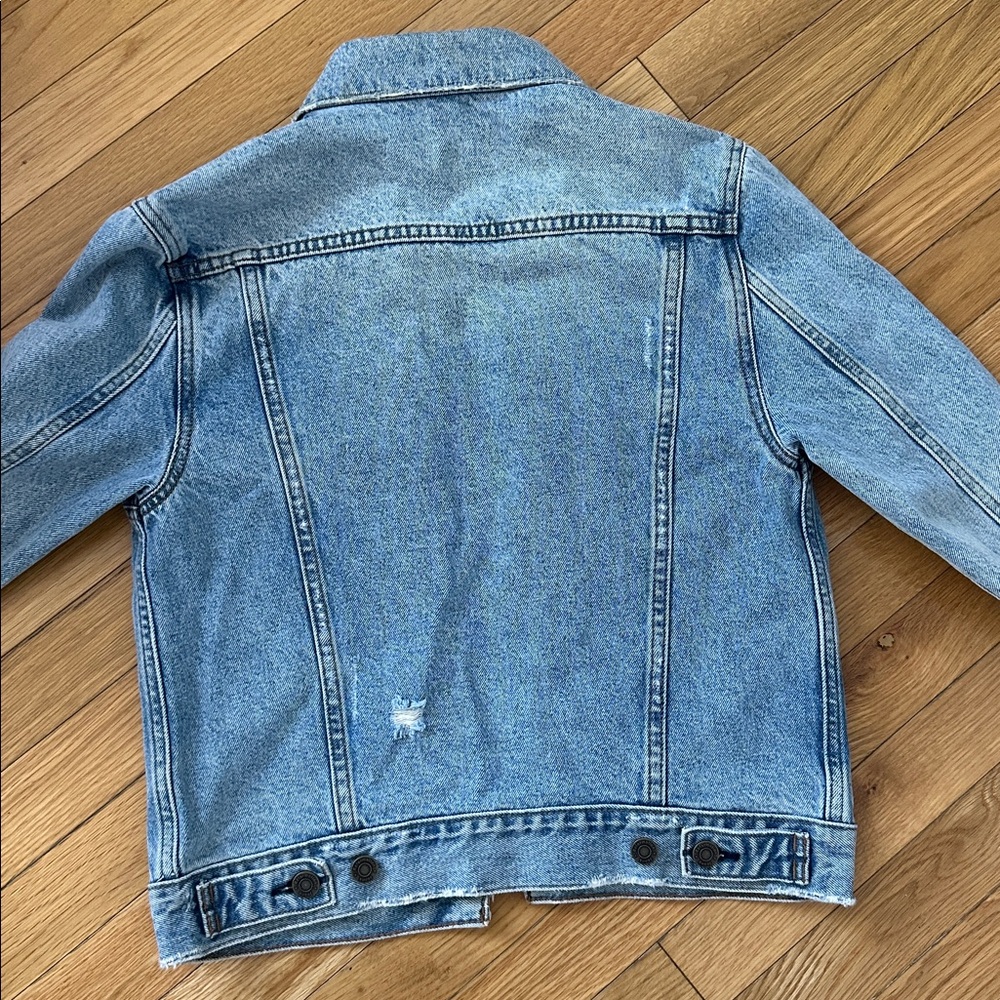 Reformation Distressed Blue Denim Jacket - Picture 5 of 5